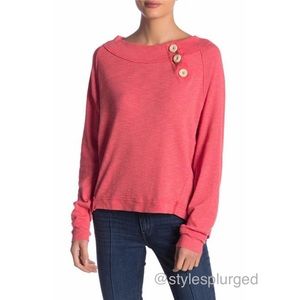 NWT Free People Don’t Forget Me Button-Detail Top size medium